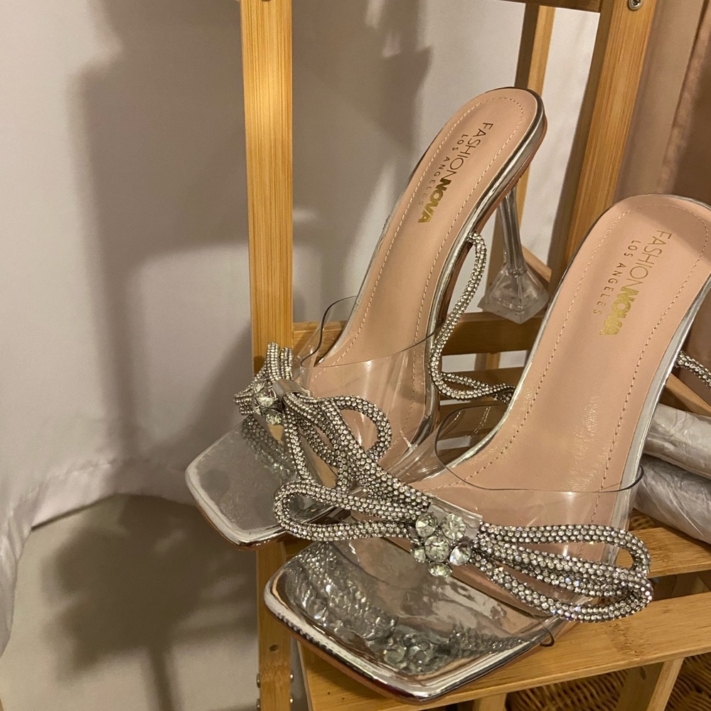 Fashion Nova Silver Women's Heels